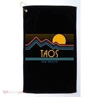 Retro Taos New Mexico Golf Towel thumb 0
