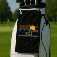 Retro Taos New Mexico Golf Towel thumb 2