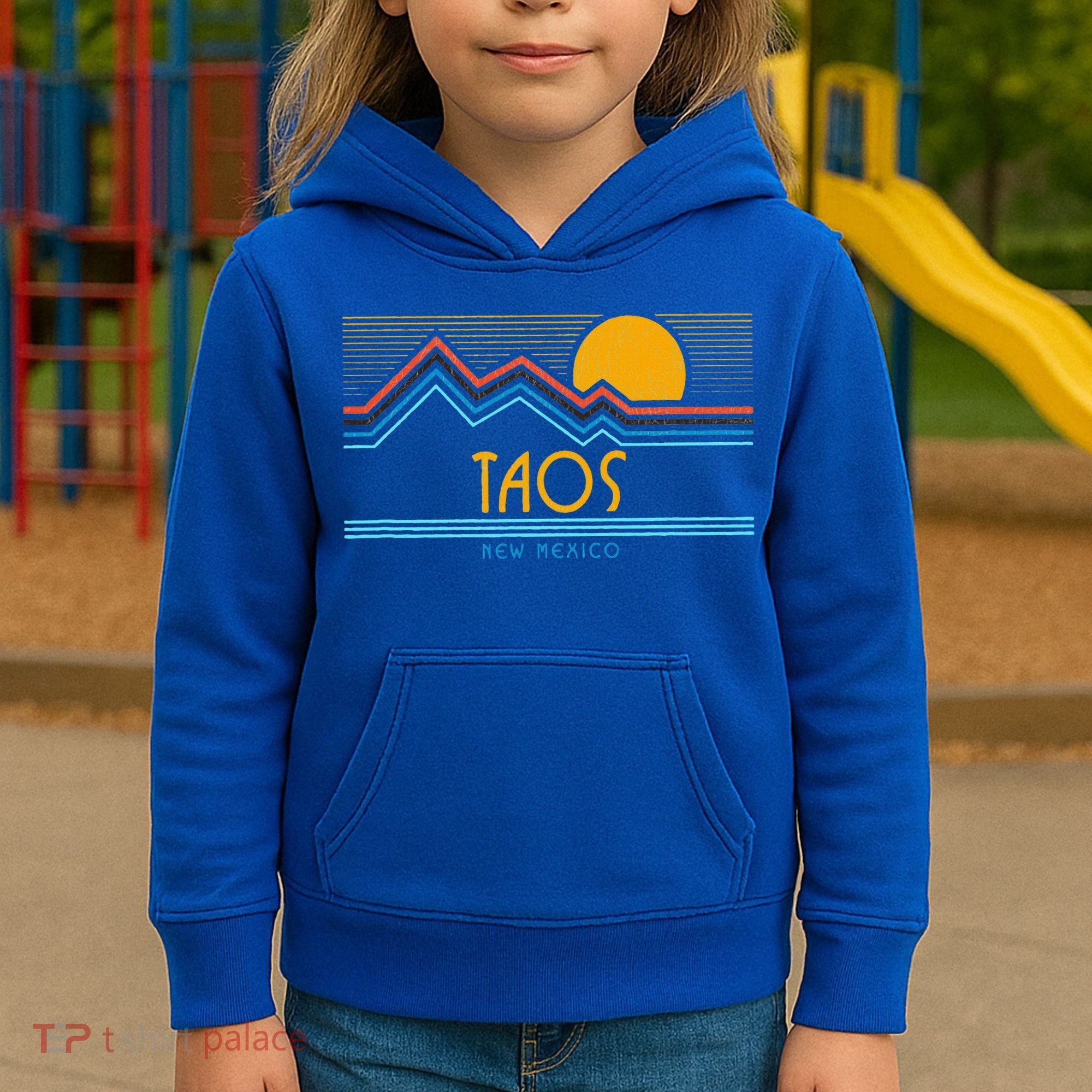 Retro Taos New Mexico Kids Hoodie