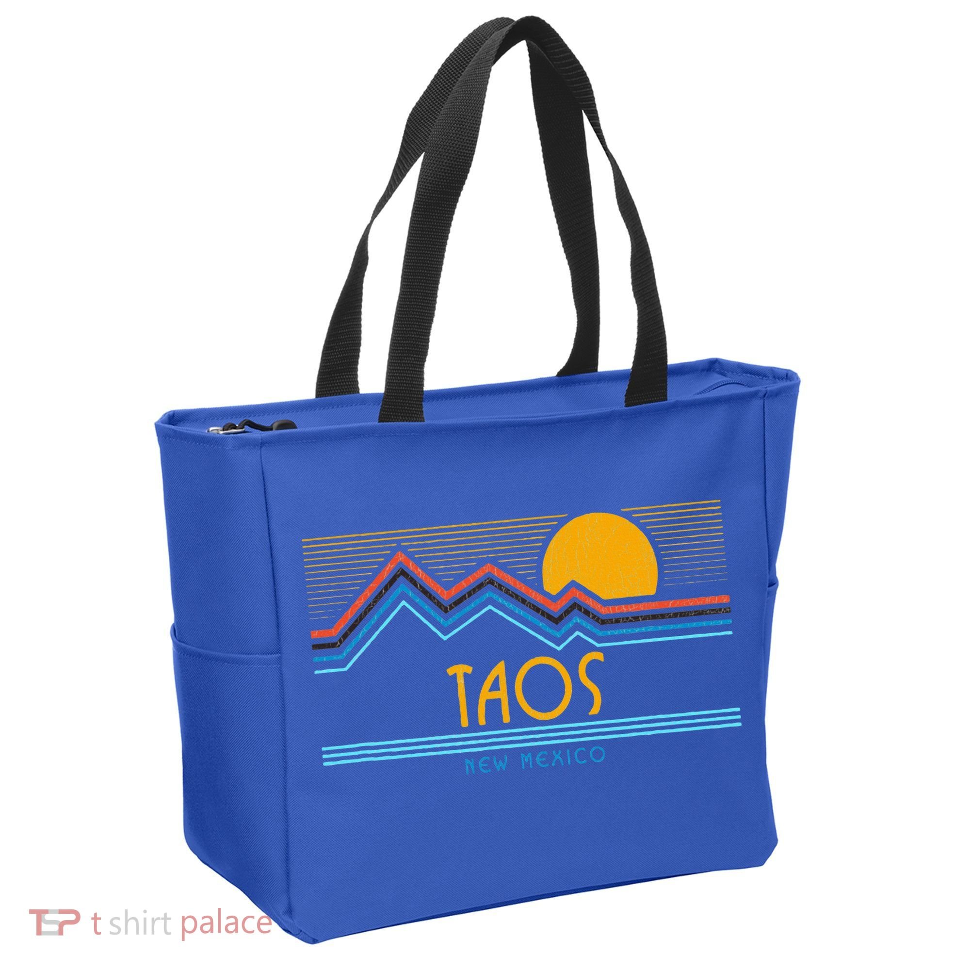 Retro Taos New Mexico Tote Bag