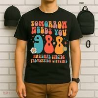 Retro Tomorrow Needs You 988 Suicide Prevention Awareness T-Shirt thumb 6