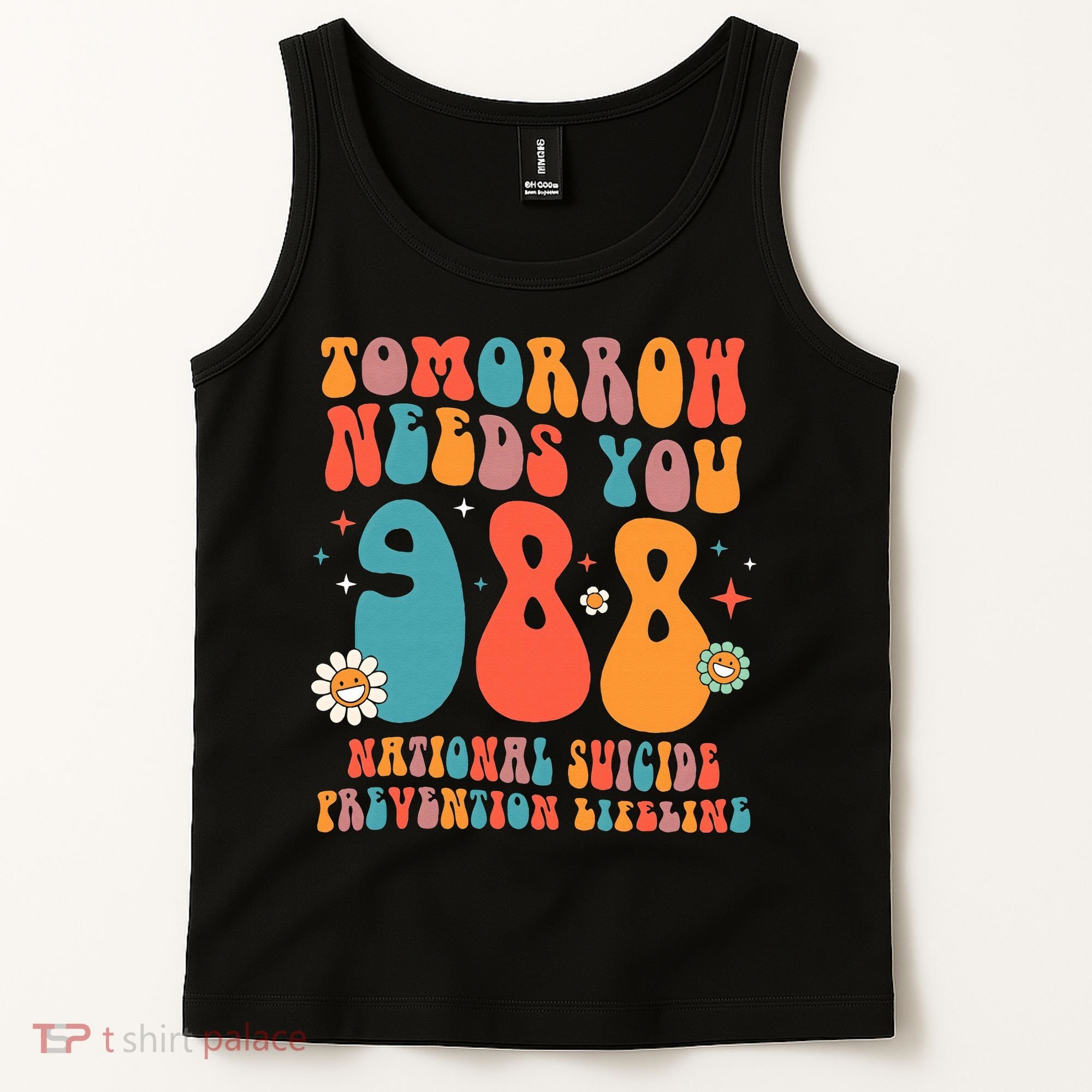 Retro Tomorrow Needs You 988 Suicide Prevention Awareness Tank Top