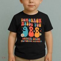 Retro Tomorrow Needs You 988 Suicide Prevention Awareness Toddler T-Shirt thumb 2