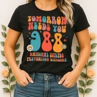 Retro Tomorrow Needs You 988 Suicide Prevention Awareness Women's T-Shirt thumb 2