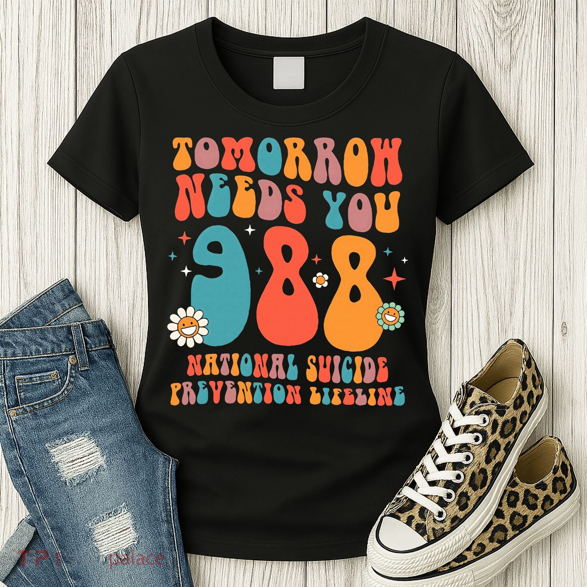Retro Tomorrow Needs You 988 Suicide Prevention Awareness Women's T-Shirt