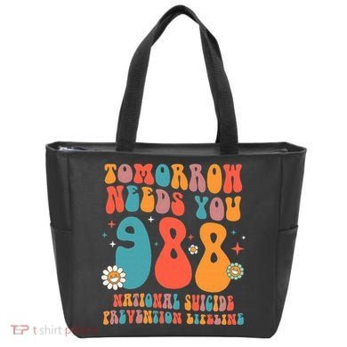 Retro Tomorrow Needs You 988 Suicide Prevention Awareness Tote Bag