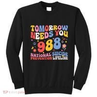 Retro Tomorrow Needs You 988 Suicide Prevention Awareness Sweatshirt thumb 0