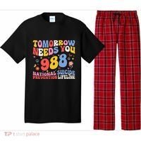 Retro Tomorrow Needs You 988 Suicide Prevention Awareness Pajama Set thumb 0