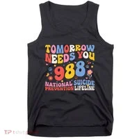 Retro Tomorrow Needs You 988 Suicide Prevention Awareness Tank Top thumb 0