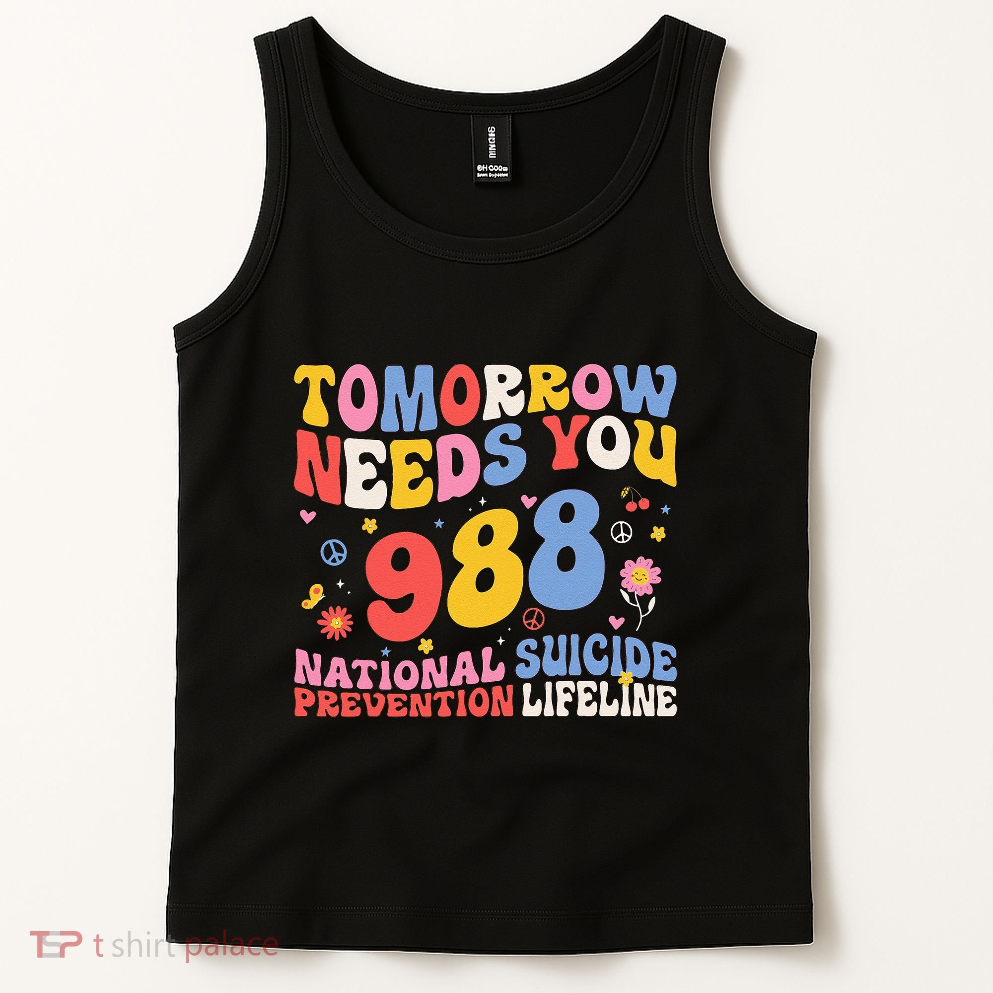 Retro Tomorrow Needs You 988 Suicide Prevention Awareness Tank Top