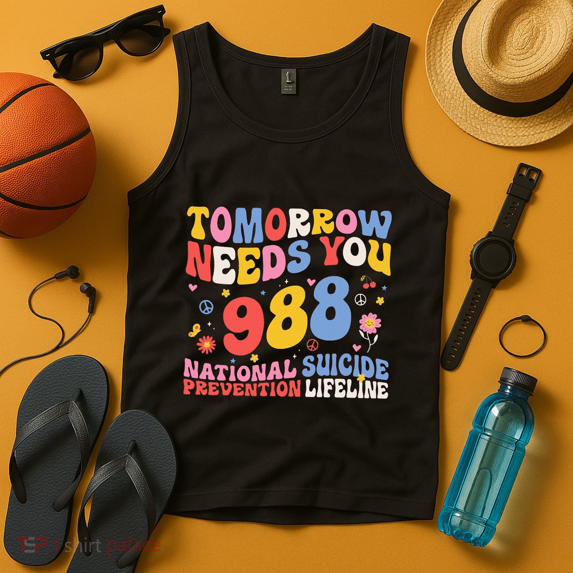 Retro Tomorrow Needs You 988 Suicide Prevention Awareness Tank Top
