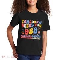 Retro Tomorrow Needs You 988 Suicide Prevention Awareness Kids T-Shirt thumb 2