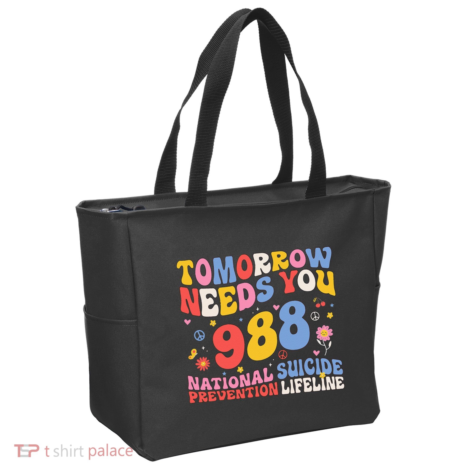 Retro Tomorrow Needs You 988 Suicide Prevention Awareness Tote Bag