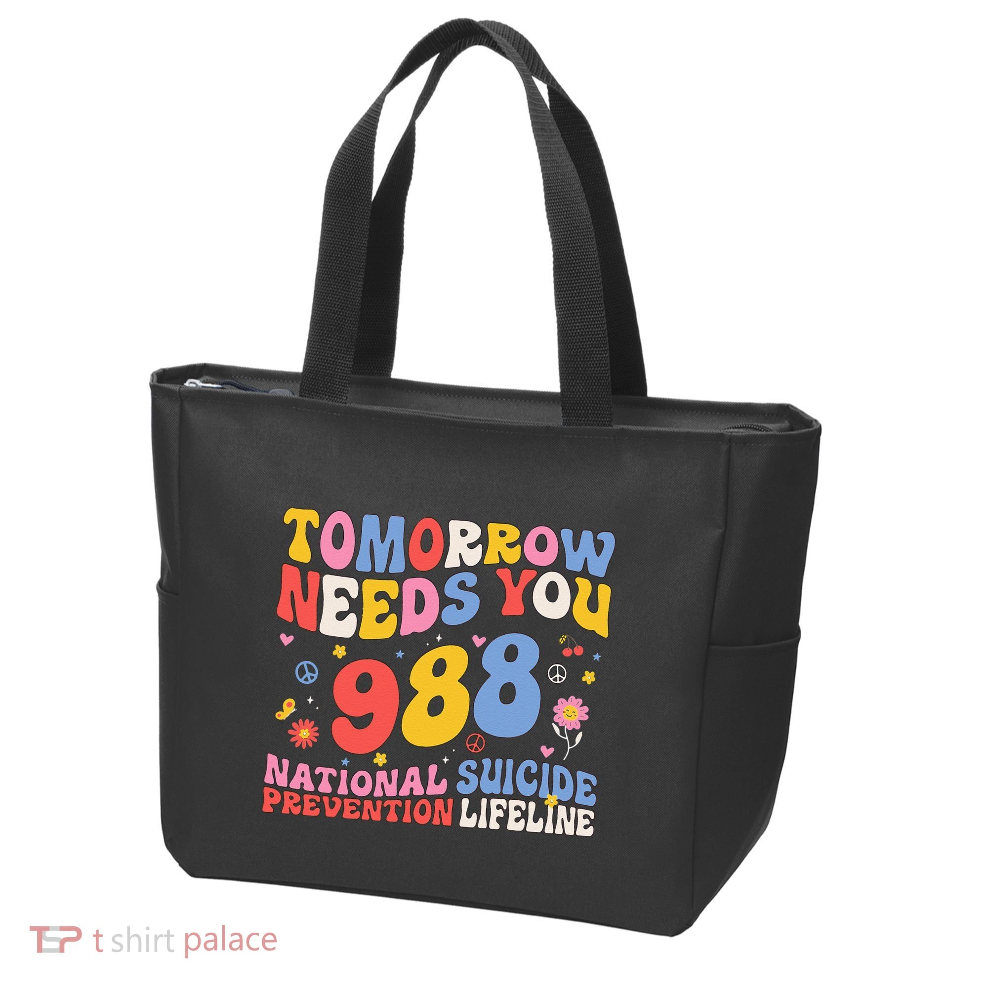 Retro Tomorrow Needs You 988 Suicide Prevention Awareness Tote Bag