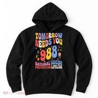Retro Tomorrow Needs You 988 Suicide Prevention Awareness Hoodie thumb 0