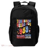 Retro Tomorrow Needs You 988 Suicide Prevention Awareness Backpack thumb 0