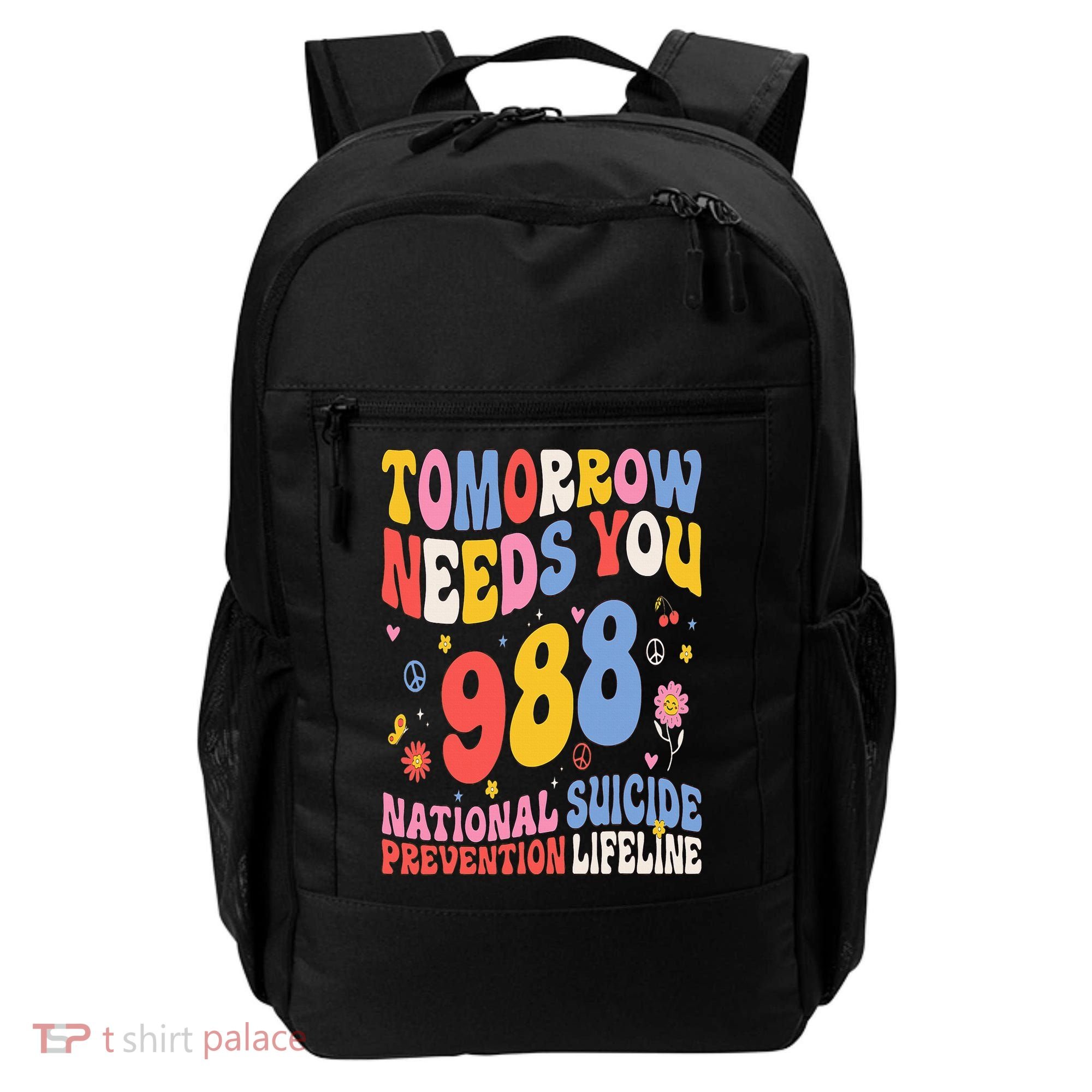 Retro Tomorrow Needs You 988 Suicide Prevention Awareness Backpack