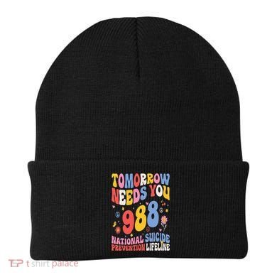 Retro Tomorrow Needs You 988 Suicide Prevention Awareness Beanie