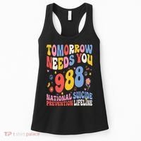 Retro Tomorrow Needs You 988 Suicide Prevention Awareness Women's Tank Top thumb 0