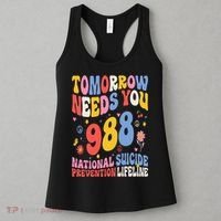Retro Tomorrow Needs You 988 Suicide Prevention Awareness Women's Tank Top thumb 3