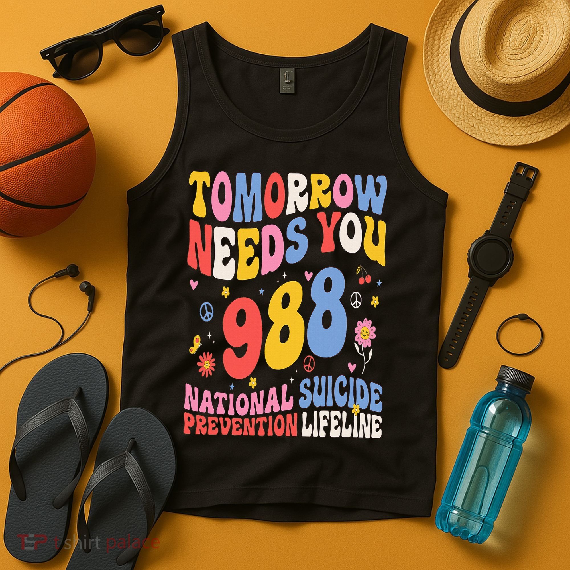 Retro Tomorrow Needs You 988 Suicide Prevention Awareness Tank Top