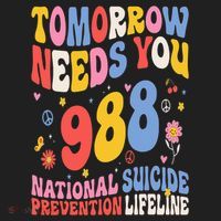 Retro Tomorrow Needs You 988 Suicide Prevention Awareness Golf Towel thumb 3