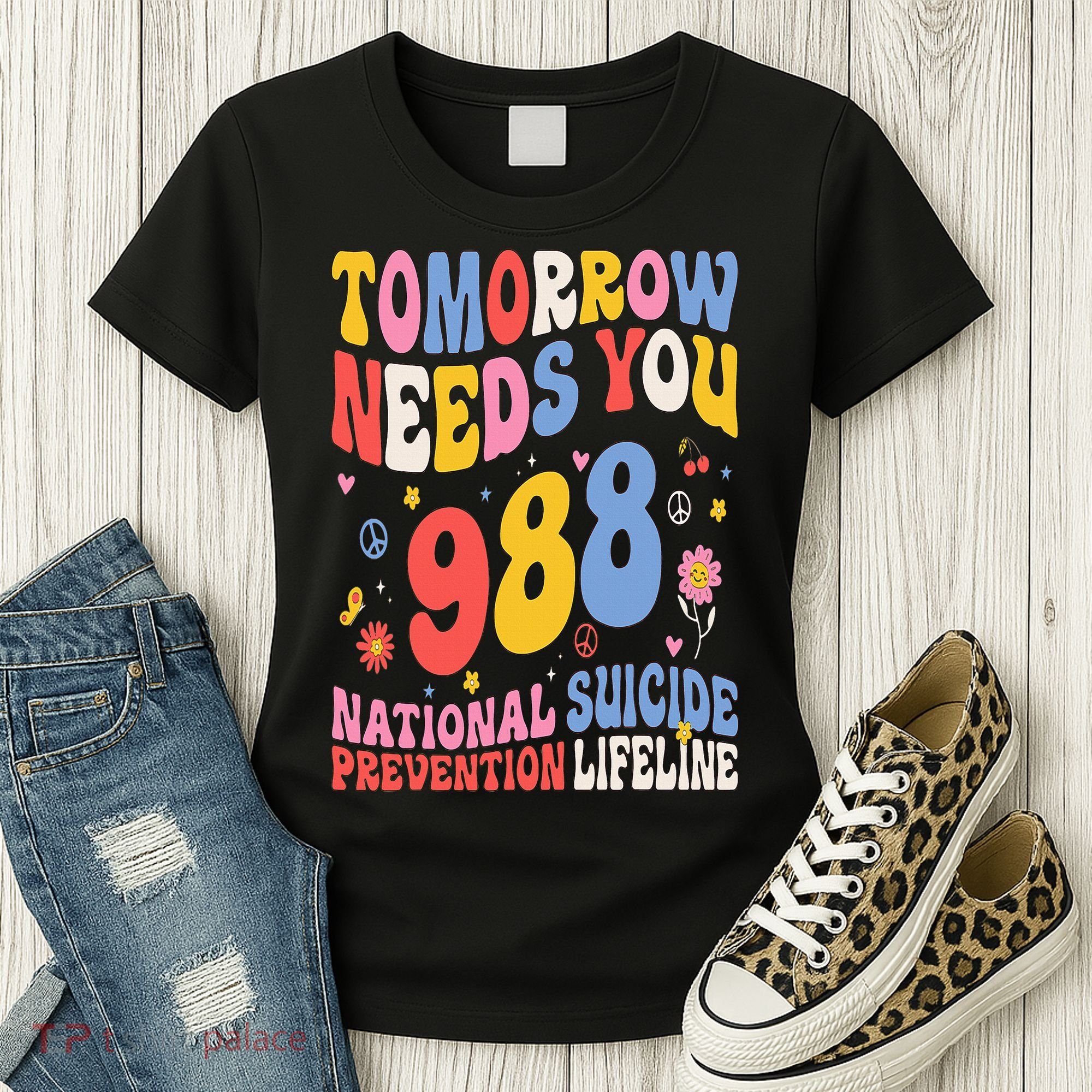 Retro Tomorrow Needs You 988 Suicide Prevention Awareness Women's T-Shirt