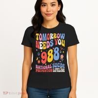 Retro Tomorrow Needs You 988 Suicide Prevention Awareness Women's T-Shirt thumb 4