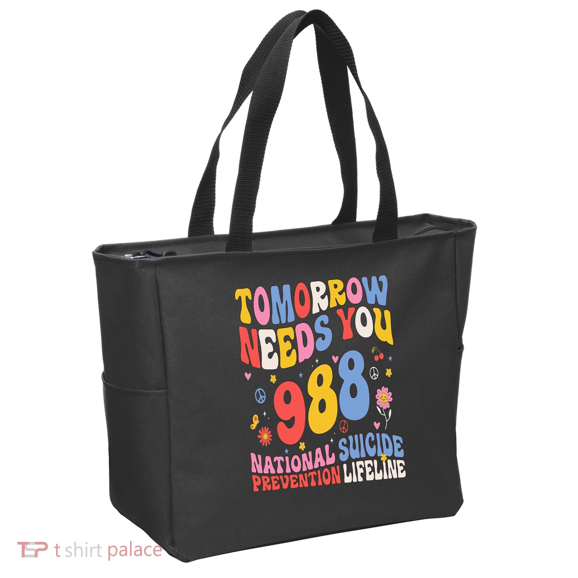 Retro Tomorrow Needs You 988 Suicide Prevention Awareness Tote Bag