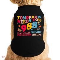 Retro Tomorrow Needs You 988 Suicide Prevention Doggie Tank thumb 0