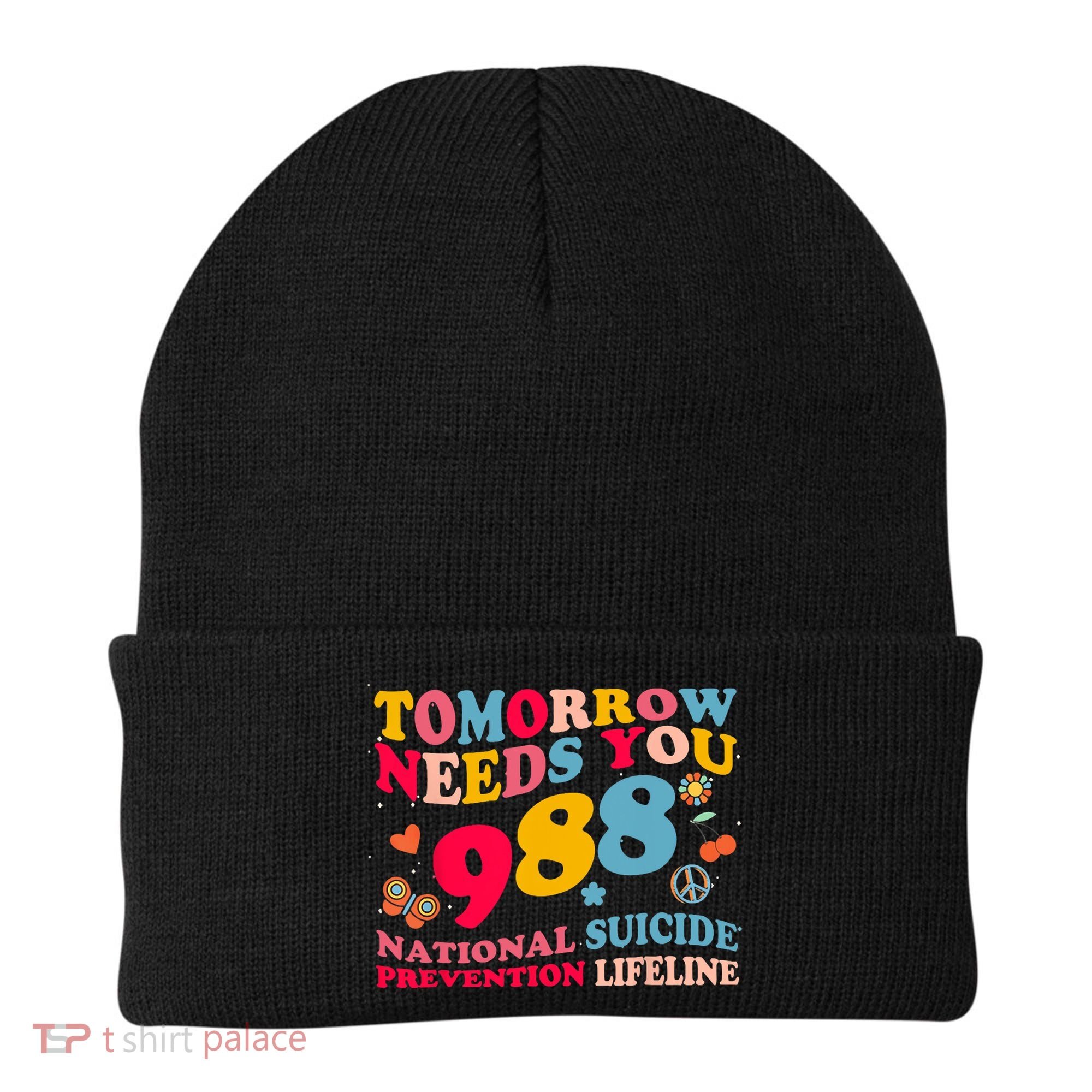Retro Tomorrow Needs You 988 Suicide Prevention Beanie