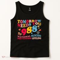 Retro Tomorrow Needs You 988 Suicide Prevention Tank Top thumb 2