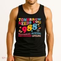 Retro Tomorrow Needs You 988 Suicide Prevention Tank Top thumb 3