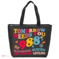 Retro Tomorrow Needs You 988 Suicide Prevention Tote Bag thumb 0