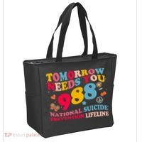 Retro Tomorrow Needs You 988 Suicide Prevention Tote Bag thumb 2