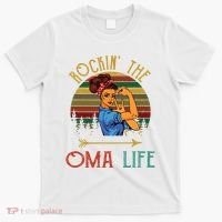 Rockin The Oma Life Grandparents Day For Oma T-Shirt thumb 0