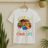 Rockin The Oma Life Grandparents Day For Oma T-Shirt thumb 2
