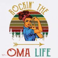 Rockin The Oma Life Grandparents Day For Oma Mousepad thumb 1
