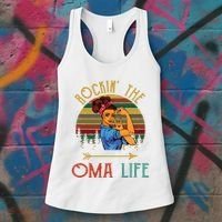 Rockin The Oma Life Grandparents Day For Oma Women's Tank Top thumb 3