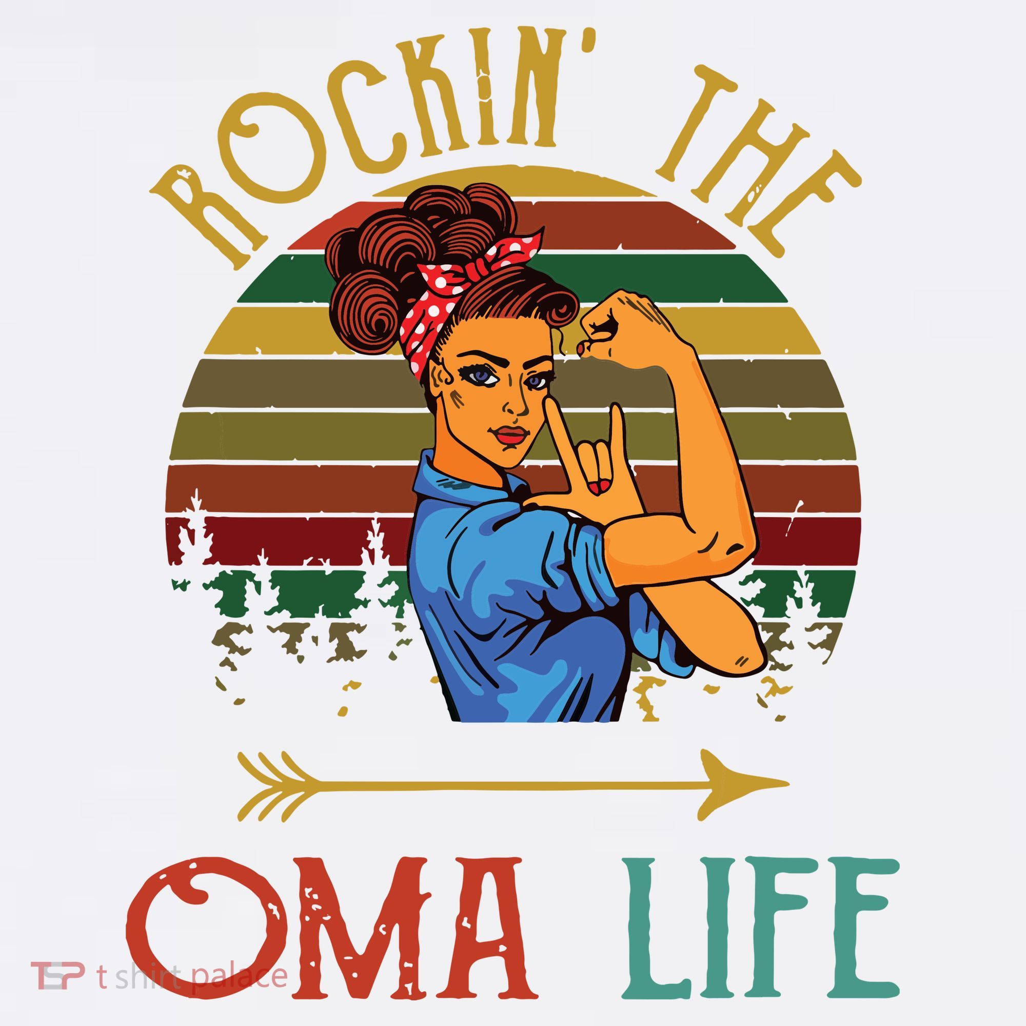 Rockin The Oma Life Grandparents Day For Oma Women's Tank Top