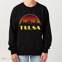 Retro Tulsa Oklahoma Downtown Skyline Women's Sweatshirt thumb 0