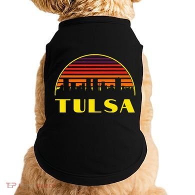 Retro Tulsa Oklahoma Downtown Skyline Doggie Tank