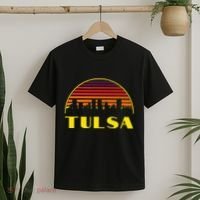 Retro Tulsa Oklahoma Downtown Skyline T-Shirt thumb 2
