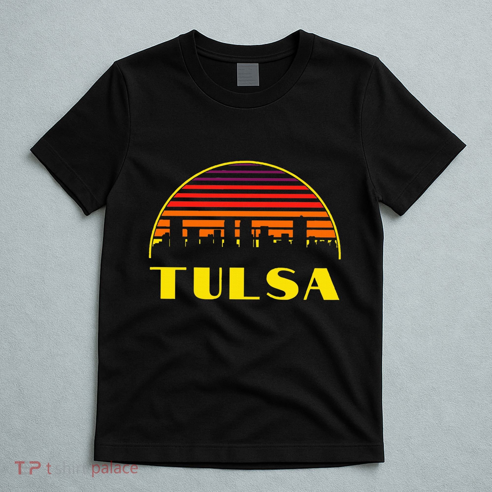 Retro Tulsa Oklahoma Downtown Skyline T-Shirt