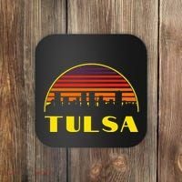 Retro Tulsa Oklahoma Downtown Skyline Coaster thumb 0