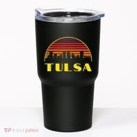 Retro Tulsa Oklahoma Downtown Skyline Tumbler thumb 0