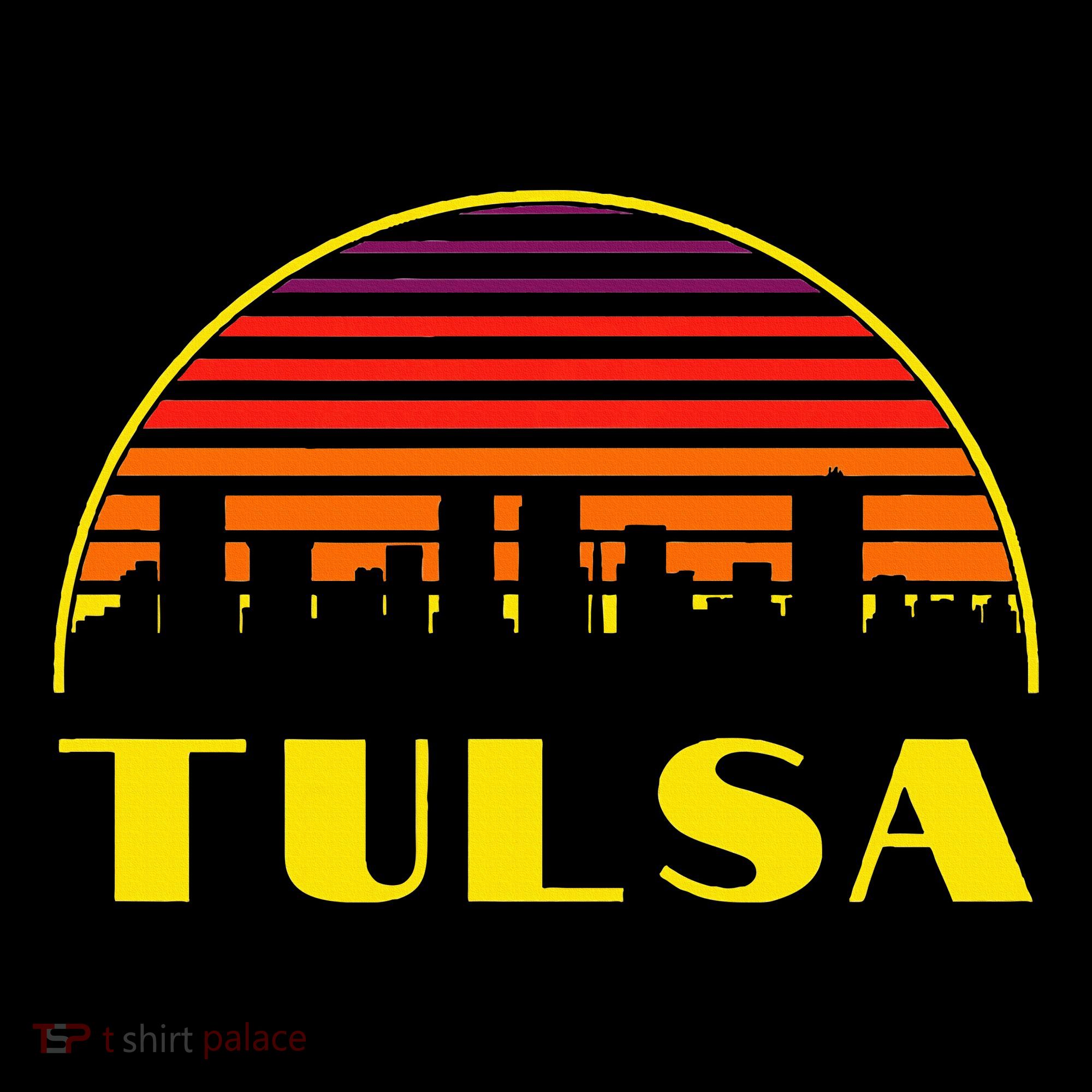 Retro Tulsa Oklahoma Downtown Skyline Mousepad