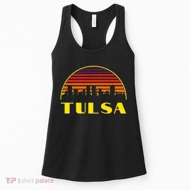 Retro Tulsa Oklahoma Downtown Skyline Women's Tank Top