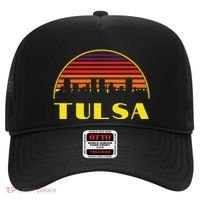 Retro Tulsa Oklahoma Downtown Skyline Hat thumb 0