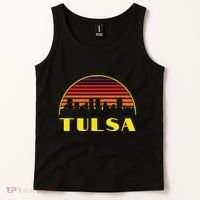 Retro Tulsa Oklahoma Downtown Skyline Tank Top thumb 2